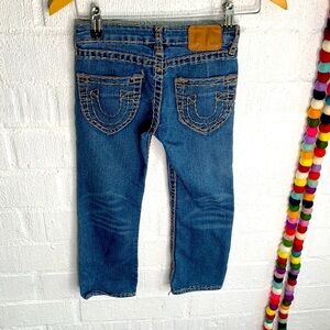 True Religion Boot Cut Denim Horseshoe Weaved Jeans sz 6